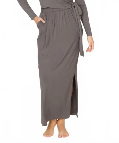 Studio Ko Clothing Bamboo Classic Skirt In Dull Grey In Multi
