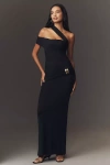 Studio Lexi Veda One-shoulder Column Maxi Dress In Black