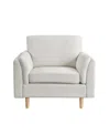 Studio Living 41.3" Polyester Sydney Chair In Cream