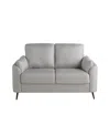 Studio Living 55.5" Polyester Berlin Loveseat In Smoke