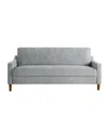 Studio Living 76" Polyester Savona Sofa In Light Gray
