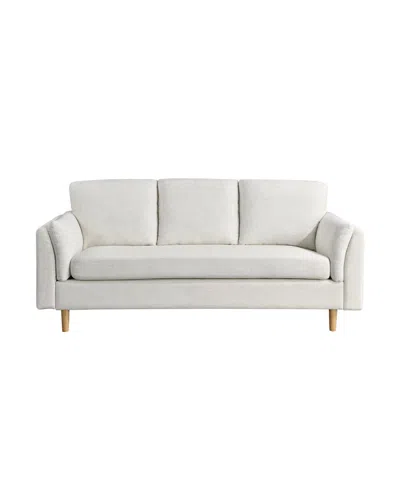 Studio Living 79" Polyester Sydney Sofa In Cream