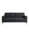 Studio Living 75.6" Polyester Modesto Sofa In Black