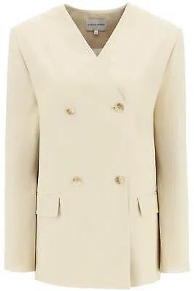 Pre-owned Studio Loulou  'jalca' Double-breasted Blazer In Beige