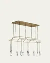 Studio M 10 Carat Led Rectangular Pendant Light In Satin Nickel / Satin Brass