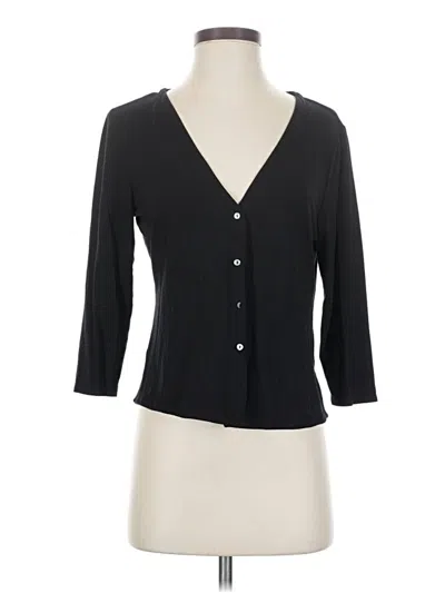 Pre-owned Studio M 3/4 Sleeve Blouse In Black