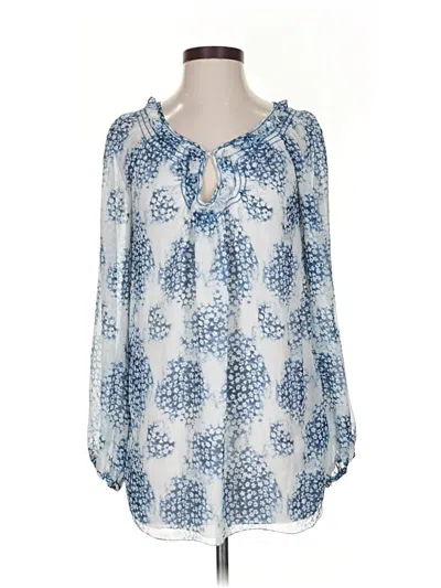 Pre-owned Studio M 3/4 Sleeve Blouse In Blue