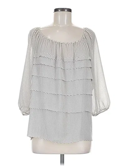 Pre-owned Studio M 3/4 Sleeve Blouse In Ivory