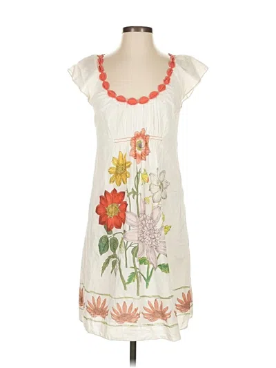 Pre-owned Studio M Casual Dress In White