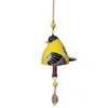 Studio M Ceramic Bird Bell In Goldfinch In Multi