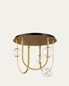 Studio M Dreamer 18" 3-light Led Flush Mount In Natural Aged Brass