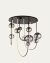 Studio M Dreamer 42" 4-light Linear Chandelier In Black Chrome