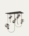 Studio M Dreamer 48" 4-light Rectilinear Led Chandelier In Black Chrome