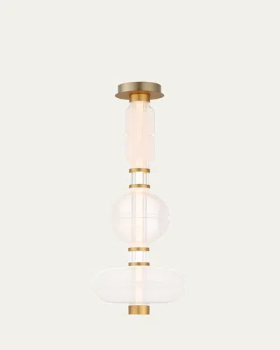 Studio M Gusto 34" Led Semi-flush Mount In Gold