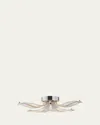 Studio M Lillet 28" 6-light Led Flush Mount In Polished Nickel