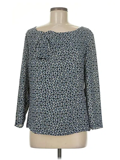 Pre-owned Studio M Long Sleeve Blouse In Blue
