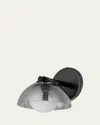 Studio M Mat Sanders Design From  Domain 1-light Wall Sconce - Smoke/brass In Black Chrome