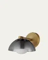 Studio M Mat Sanders Design From  Domain 1-light Wall Sconce - Smoke/brass In Natural Aged Brass