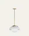 Studio M Mat Sanders Design From  Domain 14" Pendant Frost/natural Aged Brass In Natural Aged Brass