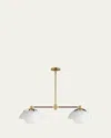 Studio M Mat Sanders Design From  Domain 2-light Pendant In Natural Aged Brass
