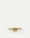 Studio M Mat Sanders Design From  Domain 2-light Wall Sconce - Frost/black In Natural Aged Brass