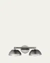 Studio M Mat Sanders Design From  Domain 2-light Wall Sconce - Smoke/brass In Polished Chrome