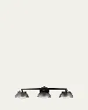 Studio M Mat Sanders Design From  Domain 3-light Bath Vanity - Smoke/matte Black In Black