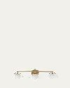 Studio M Mat Sanders Design From  Domain 3-light Wall Sconce - Clear/black In Natural Aged Brass