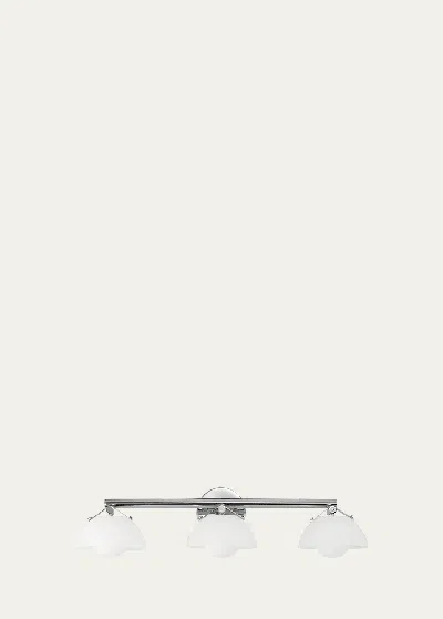 Studio M Mat Sanders Design From  Domain 3-light Wall Sconce - Frost/black In Polished Chrome