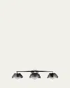Studio M Mat Sanders Design From  Domain 3-light Wall Sconce - Smoke/brass In Polished Chrome