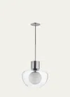Studio M Mat Sanders Design From  Incognito 14" Pendant - Mirror Smoke/gunmetal In Gray
