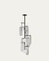 Studio M Megalith Mirror Smoke Glass 5-light Chandelier In Brushed Bronze