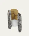 Studio M Megalith Stone Striae Arya Wall Sconce In Natural Aged Brass