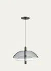 Studio M Nina Magon Design From  Arya Single Pendant - Emerald Green Clear Gold In Black Chrome