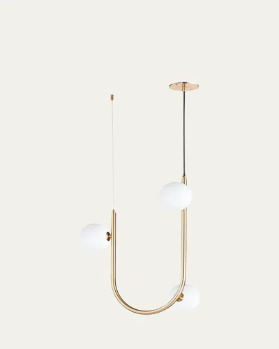 Studio M Nina Magon Design From  Contour 3-light Cord Hung Pendant 3000k In Heritage