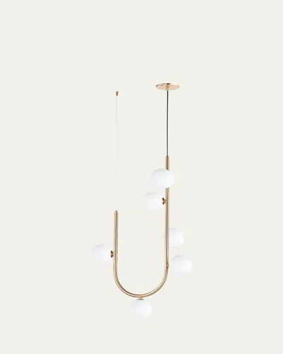 Studio M Nina Magon Design From  Contour 6-light Cord Hung Pendant 3000k In White