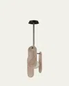 Studio M Nina Magon Design From  Megalith Stem Hung Pendant In Rose Jade