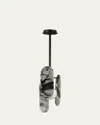 Studio M Nina Magon Design From  Megalith Stem Hung Pendant Striae Arya In Brushed Bronze