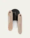 Studio M Nina Magon Design From  Megalith Wall Sconce Rose Jade In Gunmetal