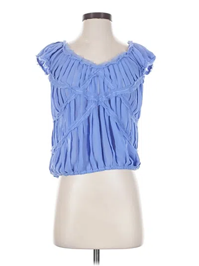 Pre-owned Studio M Sleeveless Blouse In Blue