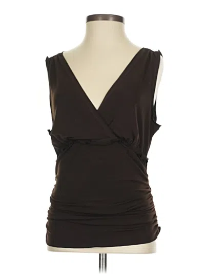 Pre-owned Studio M Sleeveless Blouse In Brown
