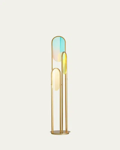 Studio M Trance 60" Floor Lamp In Natural Aged Brass