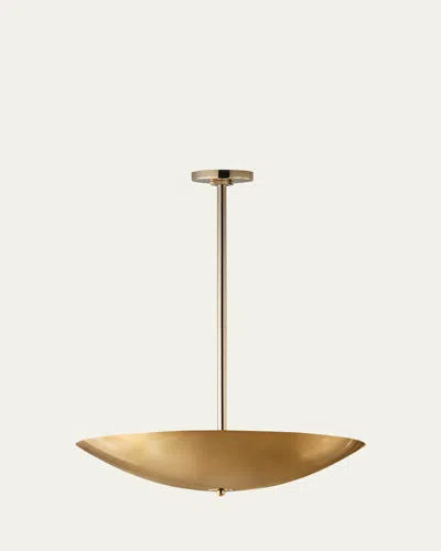 Studio M Vesta 24" French Gold Led Pendant In Polished Chrome