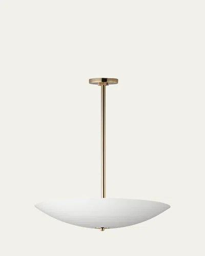 Studio M Vesta 24" White Led Pendant In French Gold