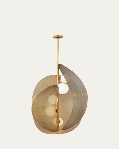 Studio M X Mat Sanders Chips 5-light Vertical Pendant Light In Gold