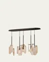 Studio M X Nina Magon Design From  Megalith 5-light Pendant Rose Jade Onyx In Rose Jade