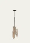 Studio M X Nina Magon Megalith Cord Hung Pendant Light In Rose Jade