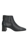 Studio Malori Roma Woman Ankle Boots Black Size 8 Leather In Black