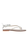 Studio Mode Woman Thong Sandal Light Grey Size 10 Textile Fibers