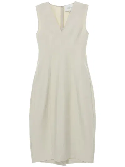 Studio Nicholson Sculpted Sleeveless Maxi Dress In 白色